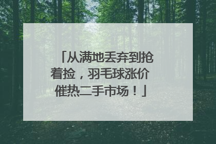 从满地丢弃到抢着捡，羽毛球涨价催热二手市场！