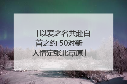 以爱之名共赴白首之约 50对新人情定张北草原