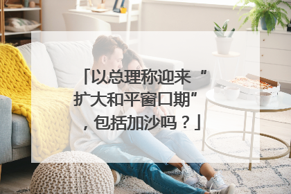 以总理称迎来“扩大和平窗口期”，包括加沙吗？