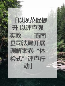 以规范促提升 以评查强实效——商南县司法局开展调解案卷“体检式”评查行动