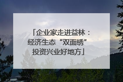企业家走进益林：经济生态“双面绣” 投资兴业好地方