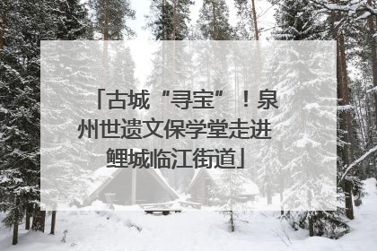 古城“寻宝”！泉州世遗文保学堂走进鲤城临江街道
