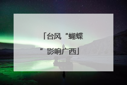 台风“蝴蝶”影响广西