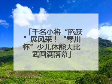 千名小将“腾跃”展风采！“琴川杯”少儿体能大比武圆满落幕