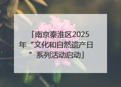 南京秦淮区2025年“文化和自然遗产日”系列活动启动
