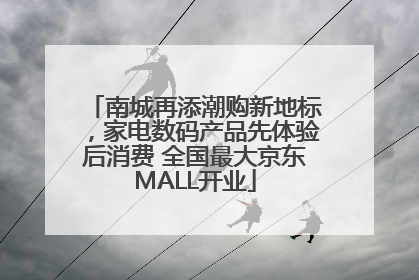 南城再添潮购新地标，家电数码产品先体验后消费 全国最大京东MALL开业