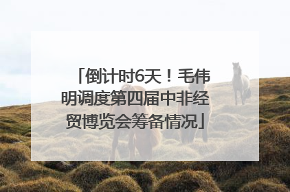 倒计时6天！毛伟明调度第四届中非经贸博览会筹备情况