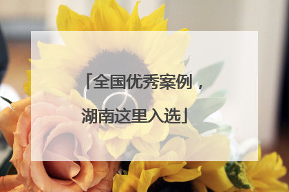 全国优秀案例，湖南这里入选