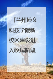 兰州博文科技学院新校区建设进入收尾阶段