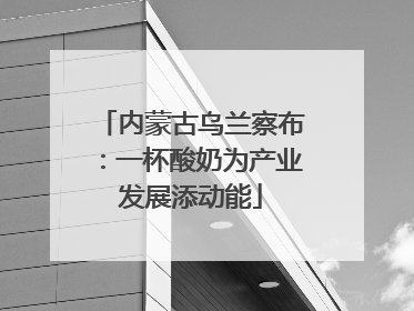 内蒙古乌兰察布：一杯酸奶为产业发展添动能