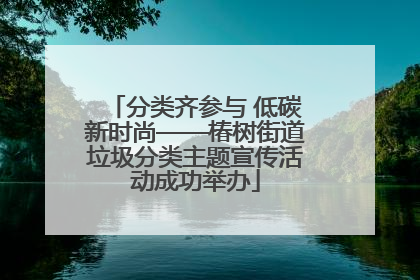 分类齐参与 低碳新时尚——椿树街道垃圾分类主题宣传活动成功举办