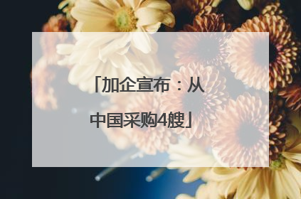 加企宣布：从中国采购4艘