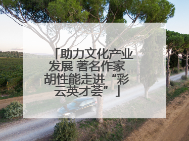 助力文化产业发展 著名作家胡性能走进“彩云英才荟”