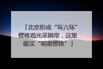 北京形成“环六环”樱桃观光采摘带，这里能买“明星樱桃”