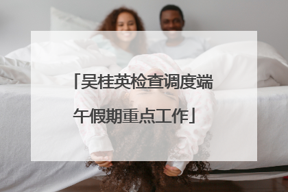 吴桂英检查调度端午假期重点工作