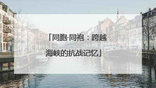 同胞·同袍：跨越海峡的抗战记忆