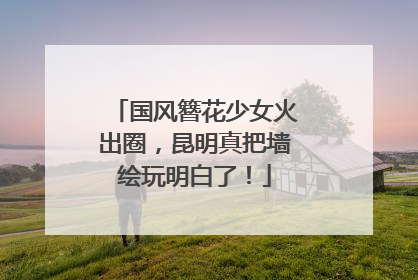 国风簪花少女火出圈，昆明真把墙绘玩明白了！