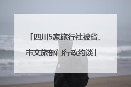 四川5家旅行社被省、市文旅部门行政约谈