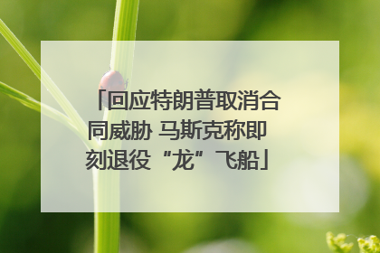 回应特朗普取消合同威胁 马斯克称即刻退役“龙”飞船