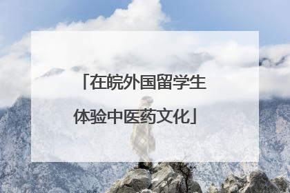 在皖外国留学生体验中医药文化