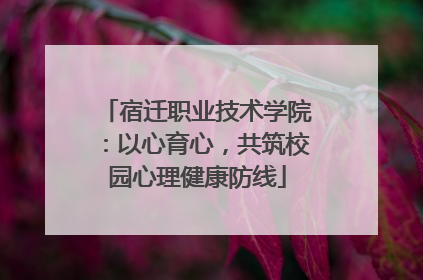 宿迁职业技术学院：以心育心，共筑校园心理健康防线