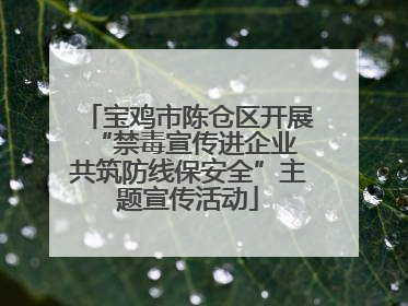 宝鸡市陈仓区开展“禁毒宣传进企业 共筑防线保安全”主题宣传活动