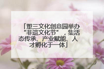 塑三文化创意园举办“非遗文化节”，集活态传承、产业赋能、人才孵化于一体