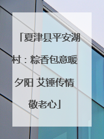 夏津县平安湖村：粽香包意暖夕阳 艾锤传情敬老心
