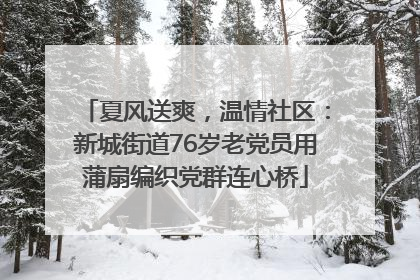 夏风送爽，温情社区：新城街道76岁老党员用蒲扇编织党群连心桥