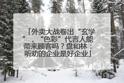 外卖大战卷出“玄学”，“色彩”代言人能带来顾客吗？盘和林：听劝的企业是好企业