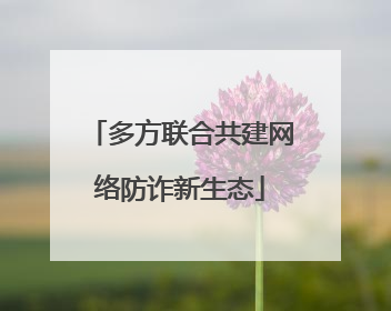 多方联合共建网络防诈新生态