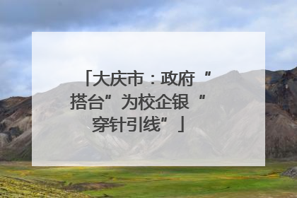 大庆市：政府“搭台”为校企银“穿针引线”