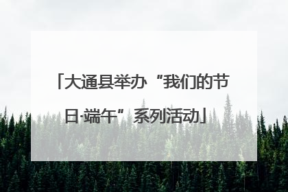 大通县举办“我们的节日·端午”系列活动