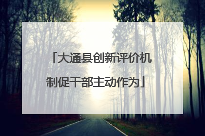 大通县创新评价机制促干部主动作为