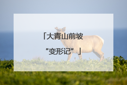 大青山前坡“变形记”