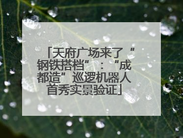 天府广场来了“钢铁搭档”：“成都造”巡逻机器人首秀实景验证