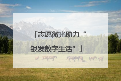 志愿微光助力“银发数字生活”