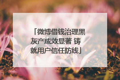 微博借钱治理黑灰产成效显著 铸就用户信任防线