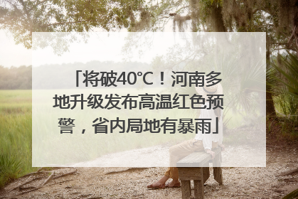 将破40℃！河南多地升级发布高温红色预警，省内局地有暴雨