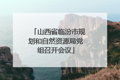 山西省临汾市规划和自然资源局党组召开会议