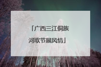 广西三江侗族河歌节展风情