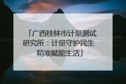 广西桂林市计量测试研究所：计量守护民生 精准赋能生活