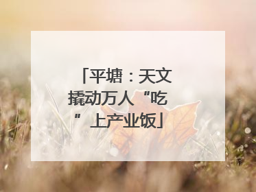 平塘：天文撬动万人“吃”上产业饭