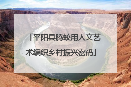 平阳县腾蛟用人文艺术编织乡村振兴密码