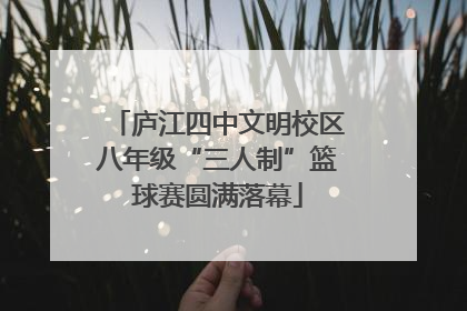 庐江四中文明校区八年级“三人制”篮球赛圆满落幕