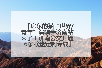 房东的猫“世界/青年”演唱会济南站来了！济南公交开通6条歌迷定制专线