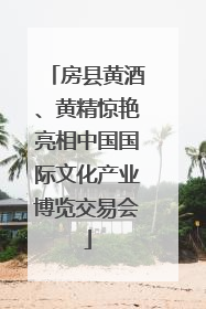 房县黄酒、黄精惊艳亮相中国国际文化产业博览交易会