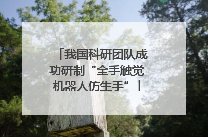 我国科研团队成功研制“全手触觉机器人仿生手”