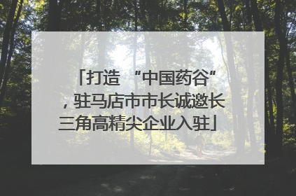 打造 “中国药谷”，驻马店市市长诚邀长三角高精尖企业入驻