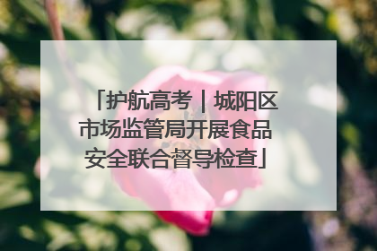 护航高考｜城阳区市场监管局开展食品安全联合督导检查